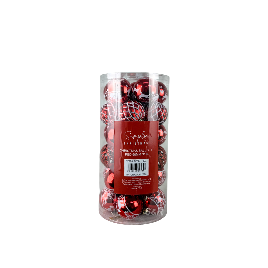 Simply Christmas Small Christmas Balls Set 30pcs x 6cm Simply Christmas Small Christmas Balls Set 30pcs x 6cm